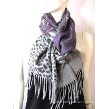 100%Wool Double Faced Printed Scarf